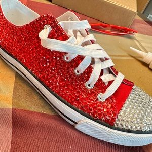Rhinestoned red shoes! Worn for Taylor Swift Concert!